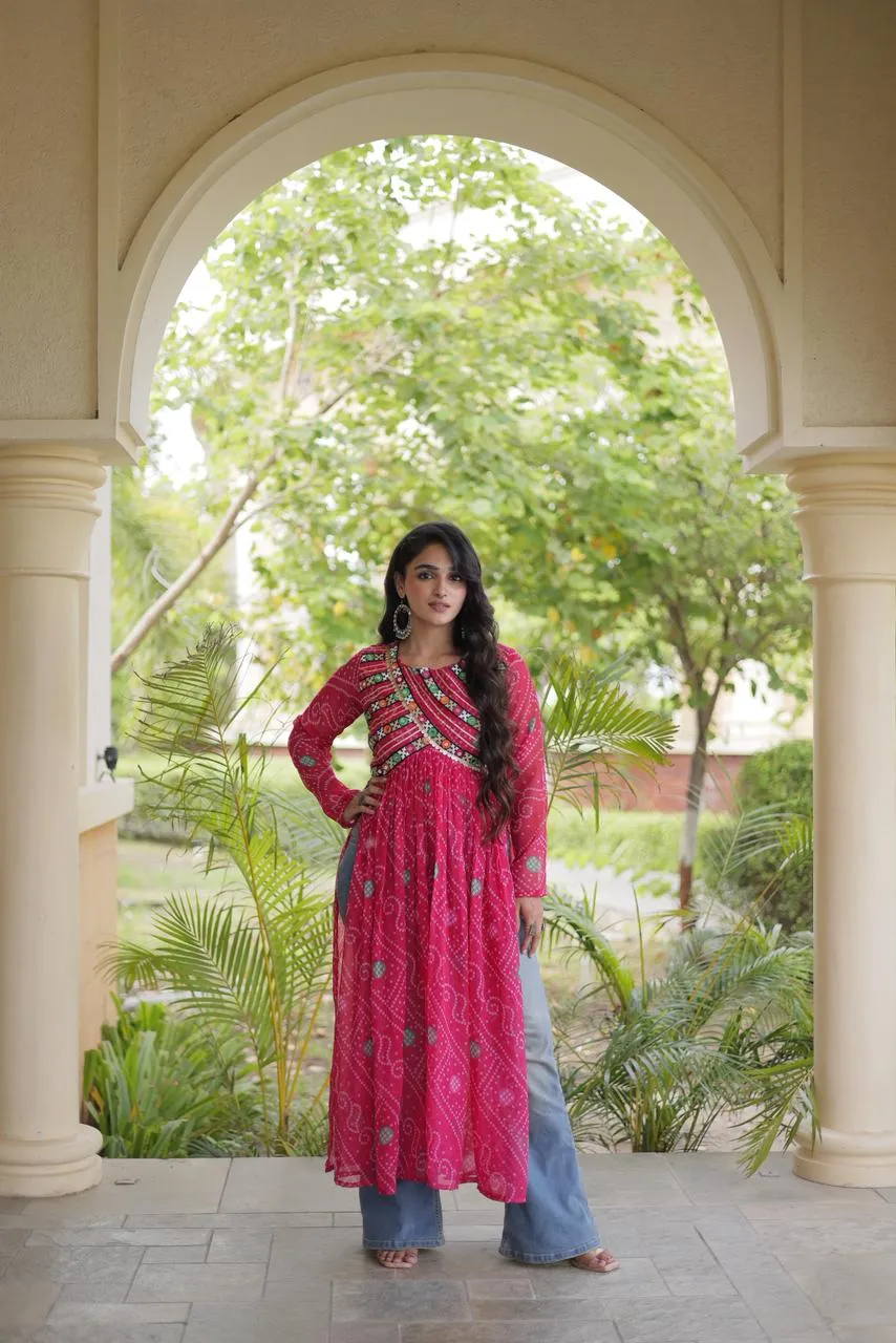 KA 1272 Bandhani Kurtis Design 2765 3