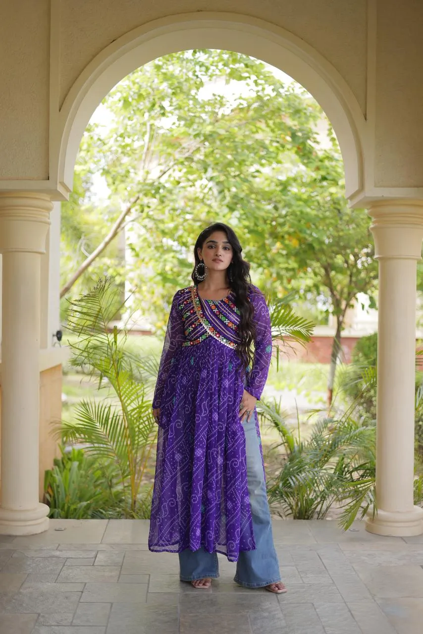 KA 1272 Bandhani Kurtis Design 2765 4