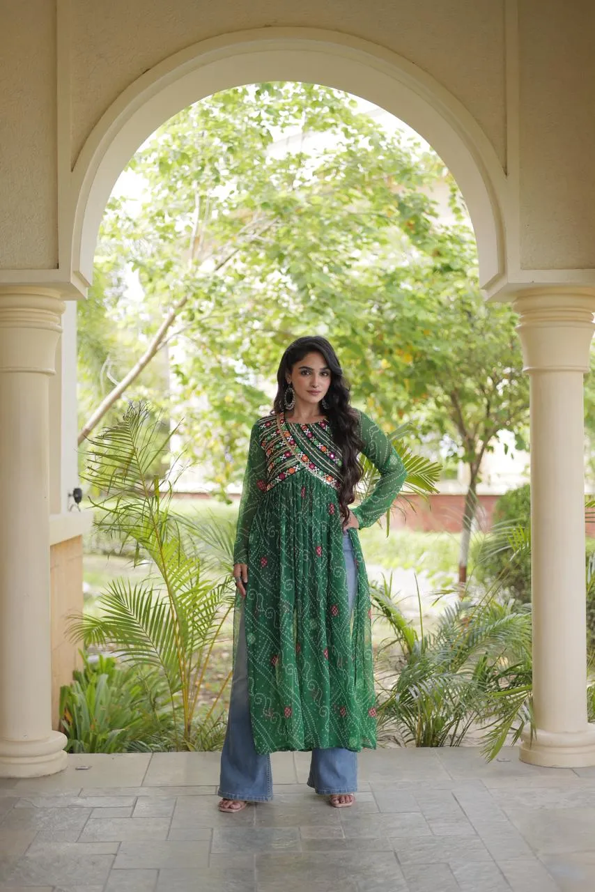 KA 1272 Bandhani Kurtis Design 2765 5
