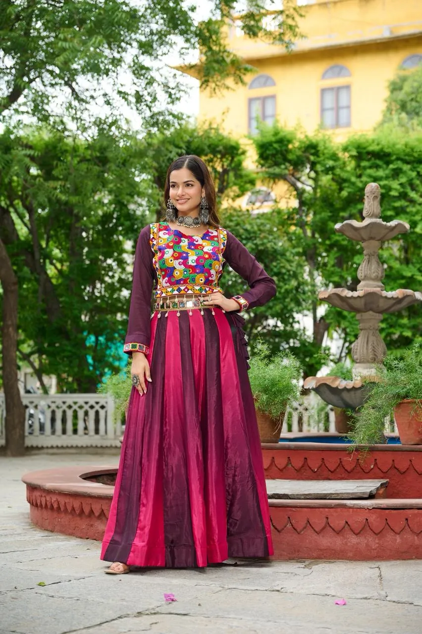 KA 5045 Chinnon Pedding Lehenga Choli 1