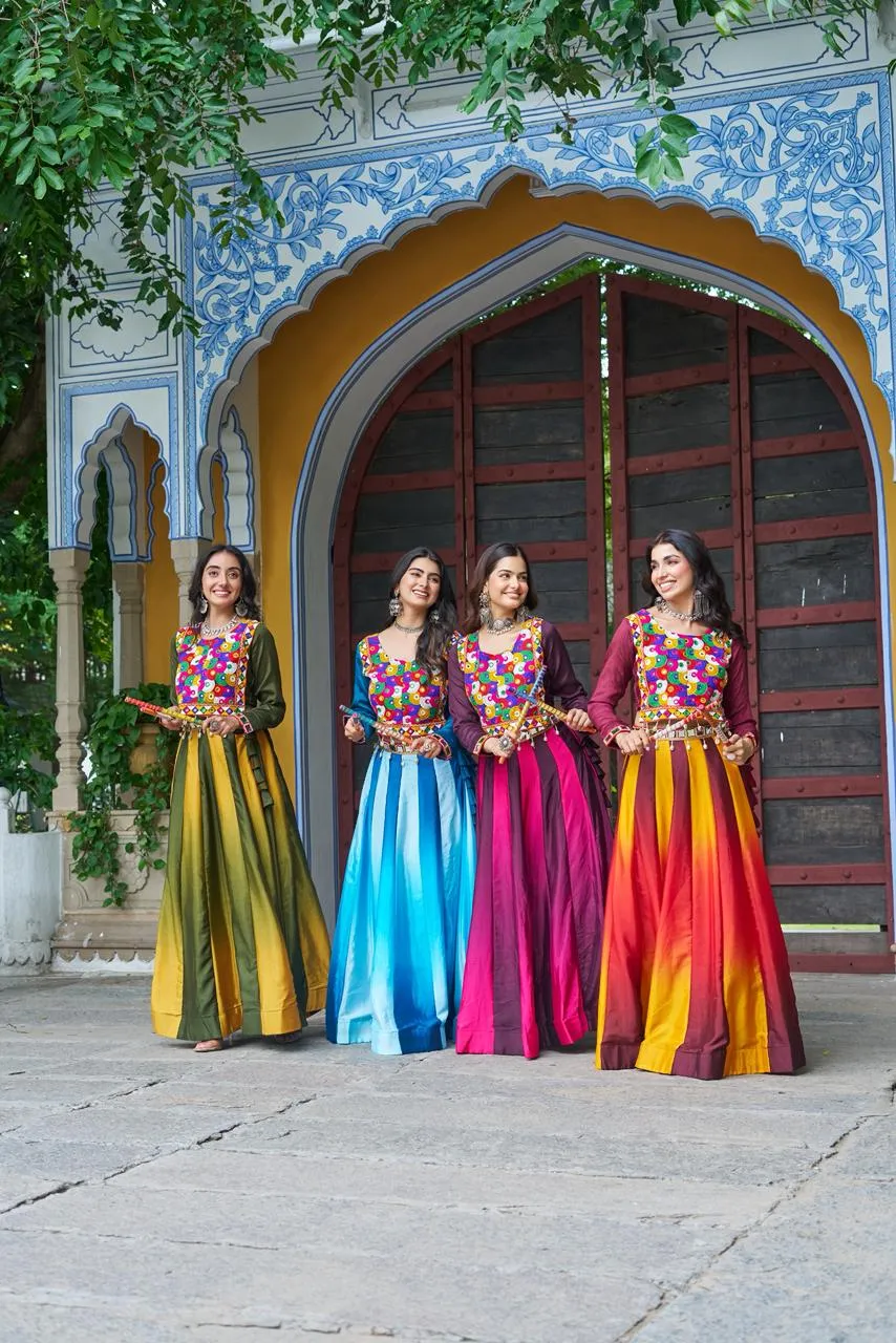 KA 5045 Chinnon Pedding Lehenga Choli 3