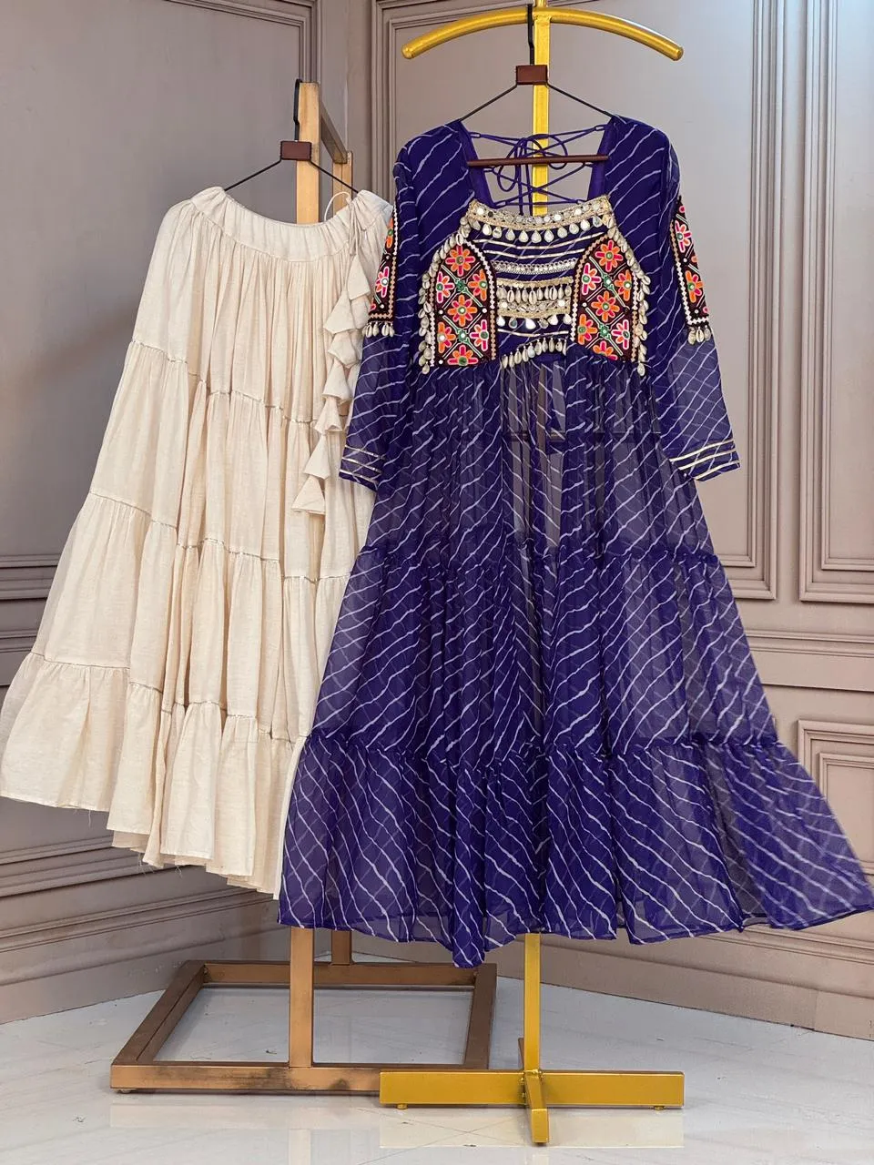 KA 5077 Laheriya Lehenga Choli 4