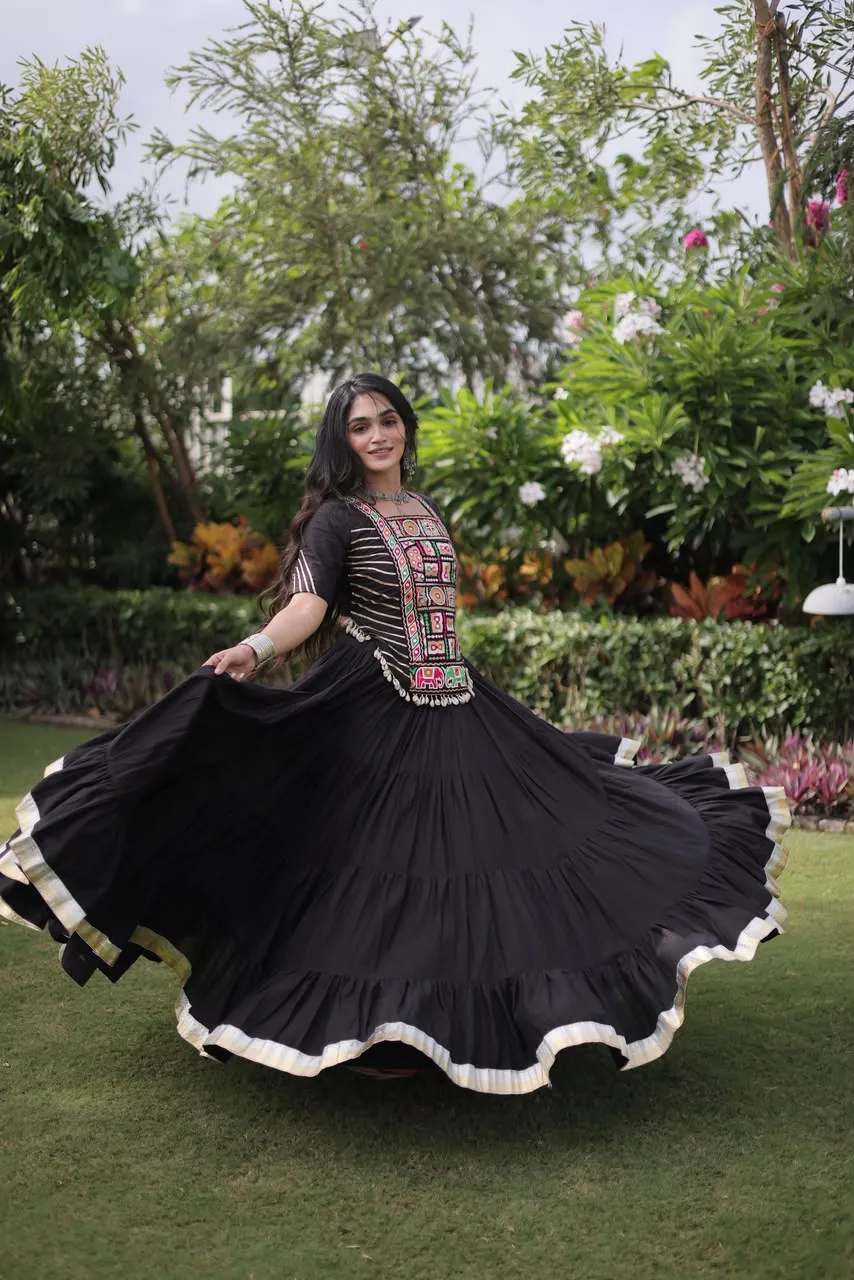 KA 5078 Kora Cotton Lehenga Choli 6