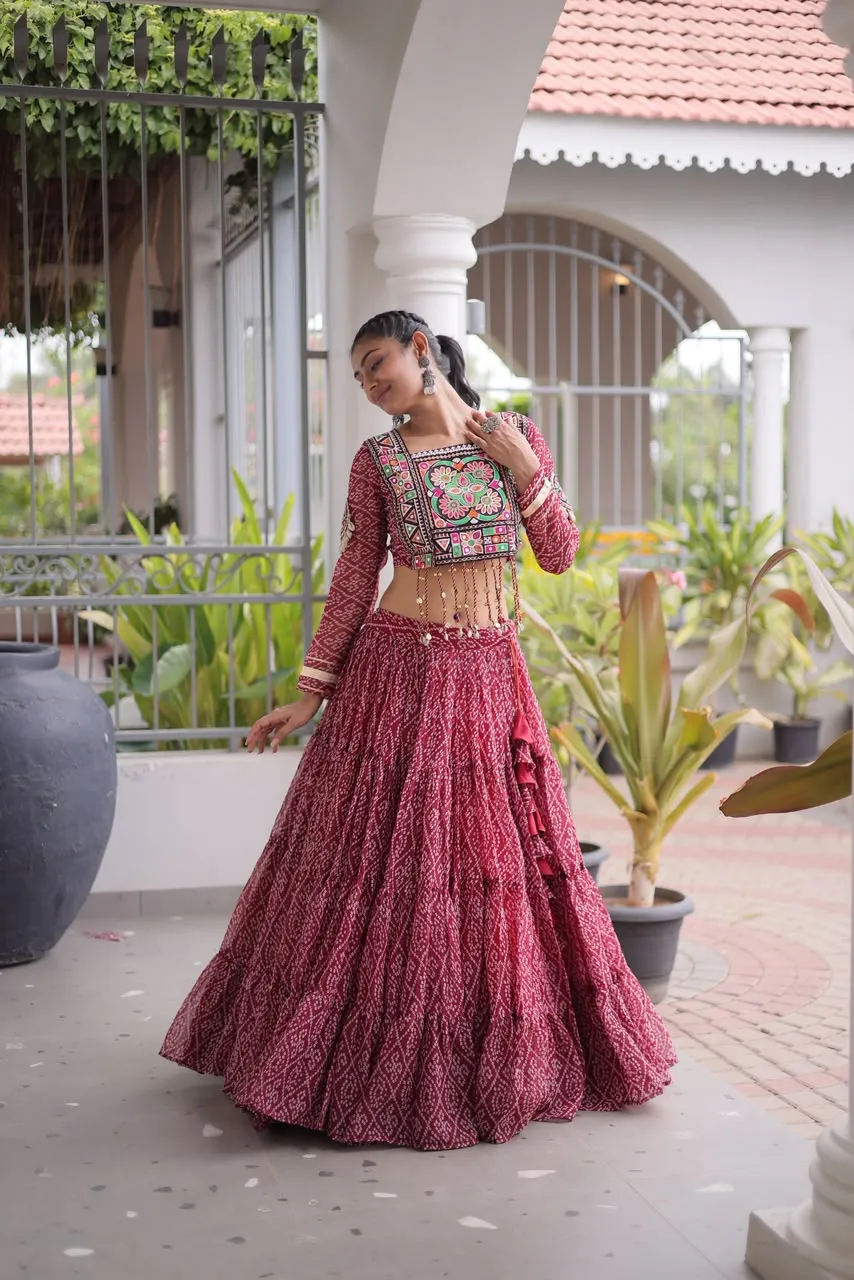 KA 5080 Bandhni Lehenga Choli 8