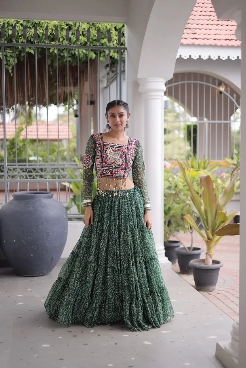 KA 5080 Bandhni Lehenga Choli 9