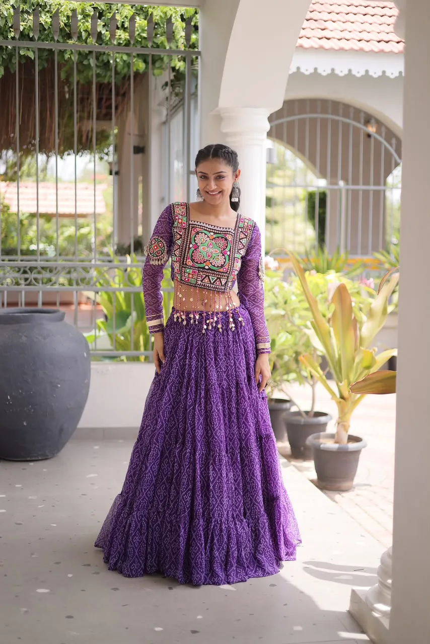 KA 5080 Bandhni Lehenga Choli 10
