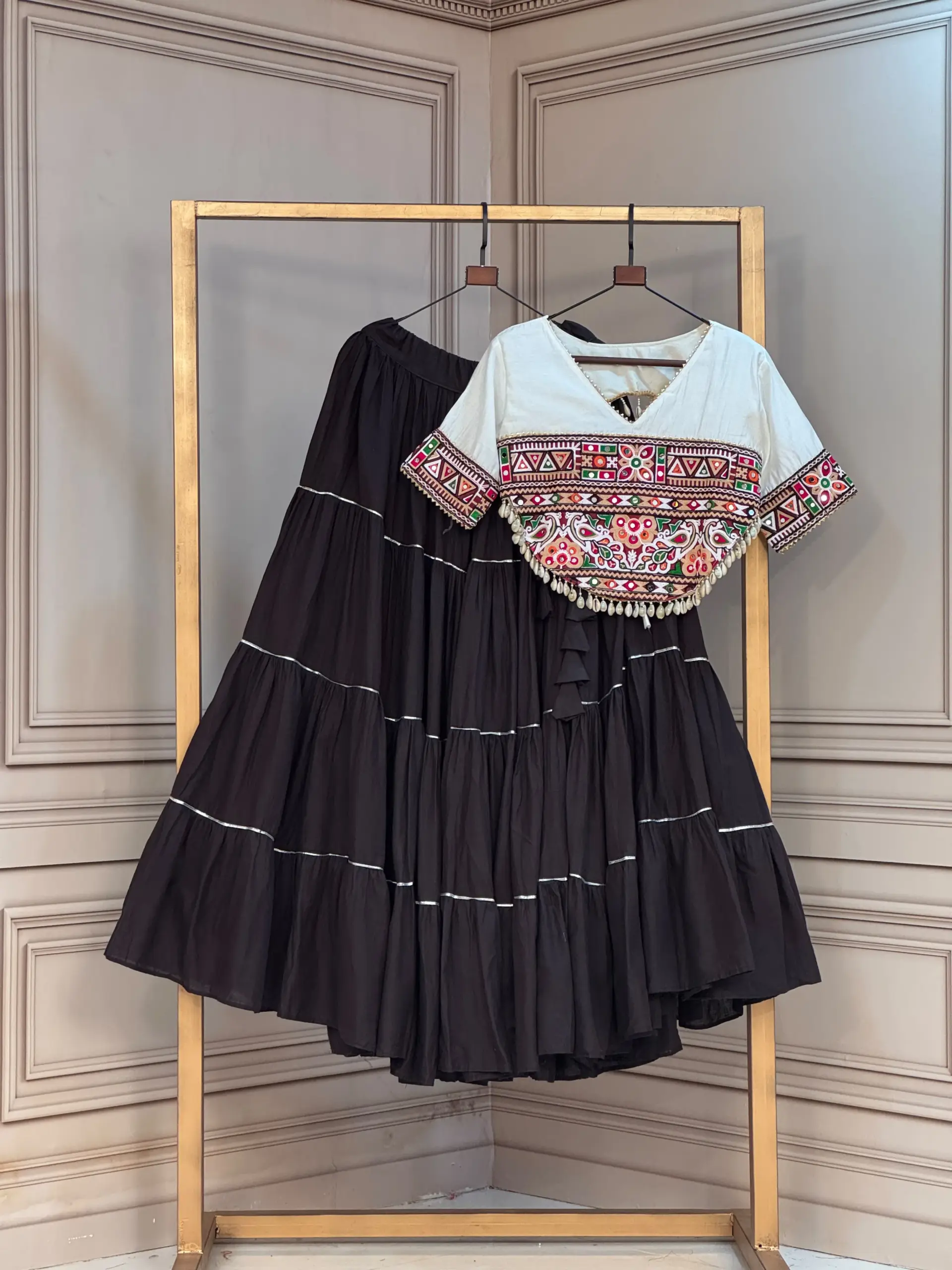 KA 5086 Kora Cotton Lehenga Choli 4