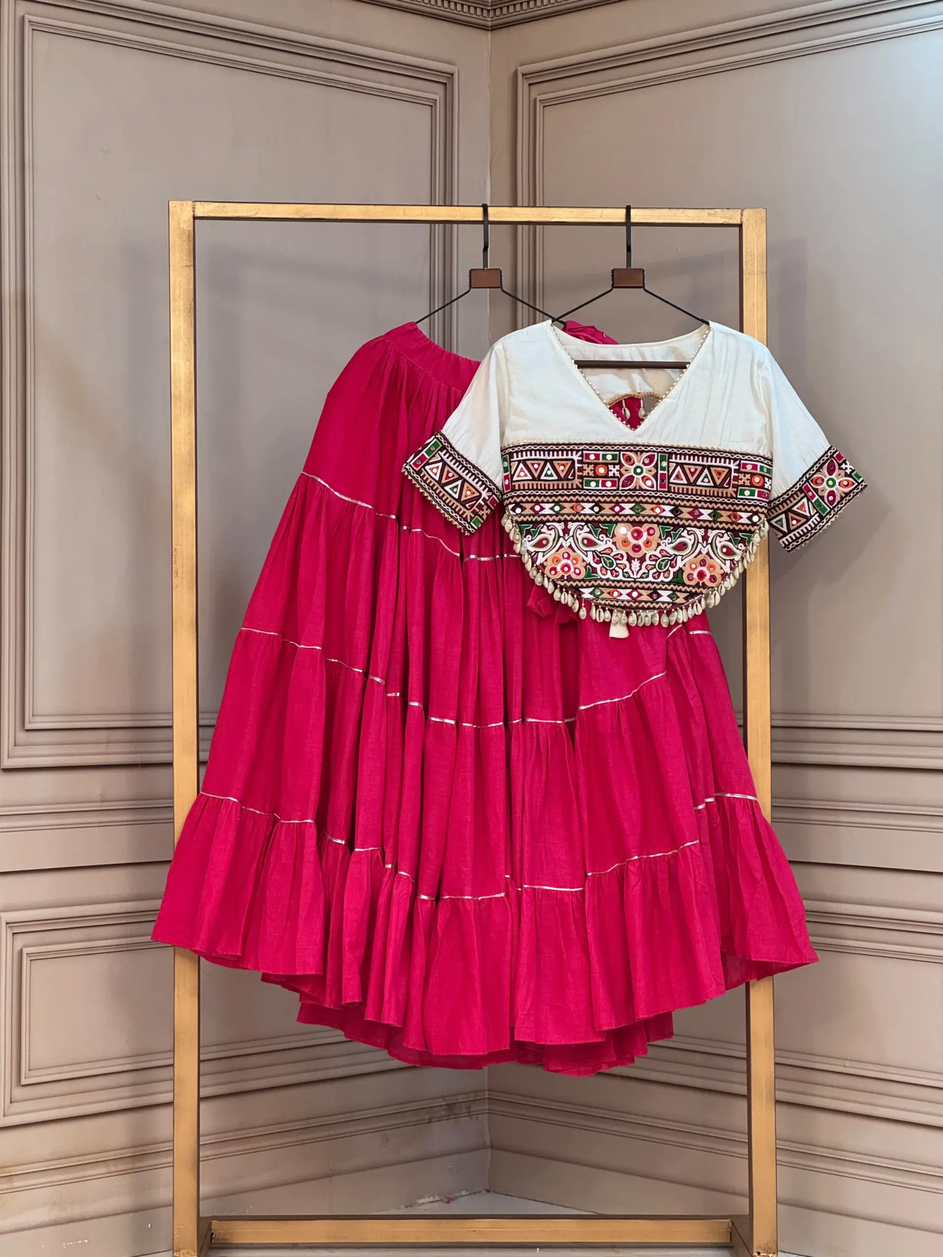 KA 5086 Kora Cotton Lehenga Choli 5