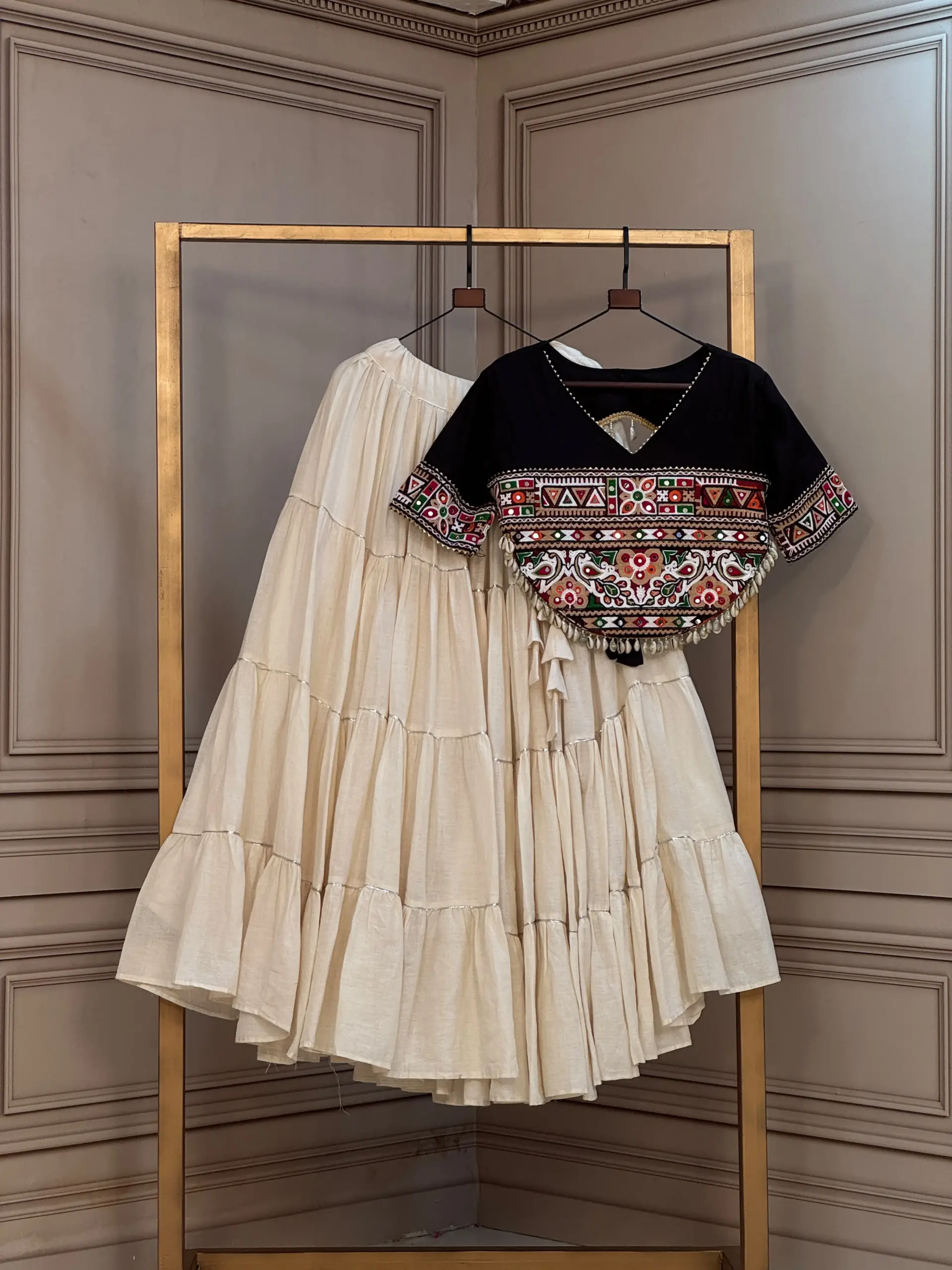 KA 5086 Kora Cotton Lehenga Choli 6