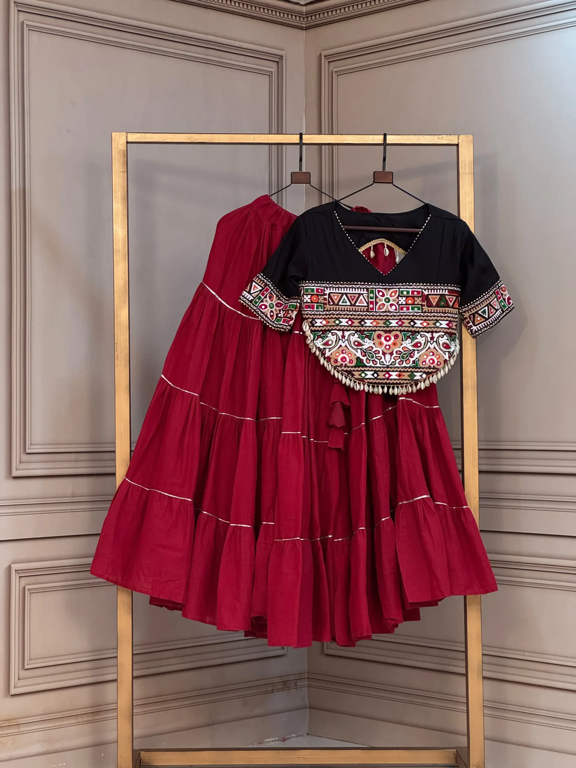 KA 5086 Kora Cotton Lehenga Choli 8