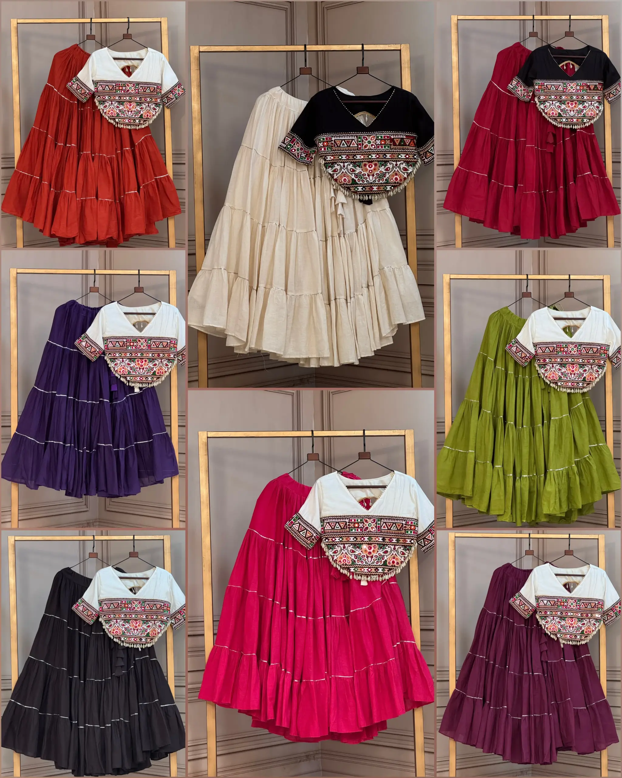 KA 5086 Kora Cotton Lehenga Choli 9