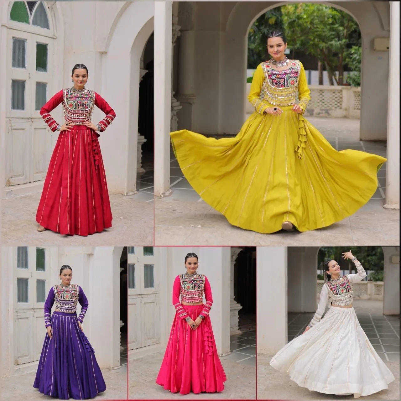 LW 7145 Maroon Roman Fabric Lehenga Choli 5