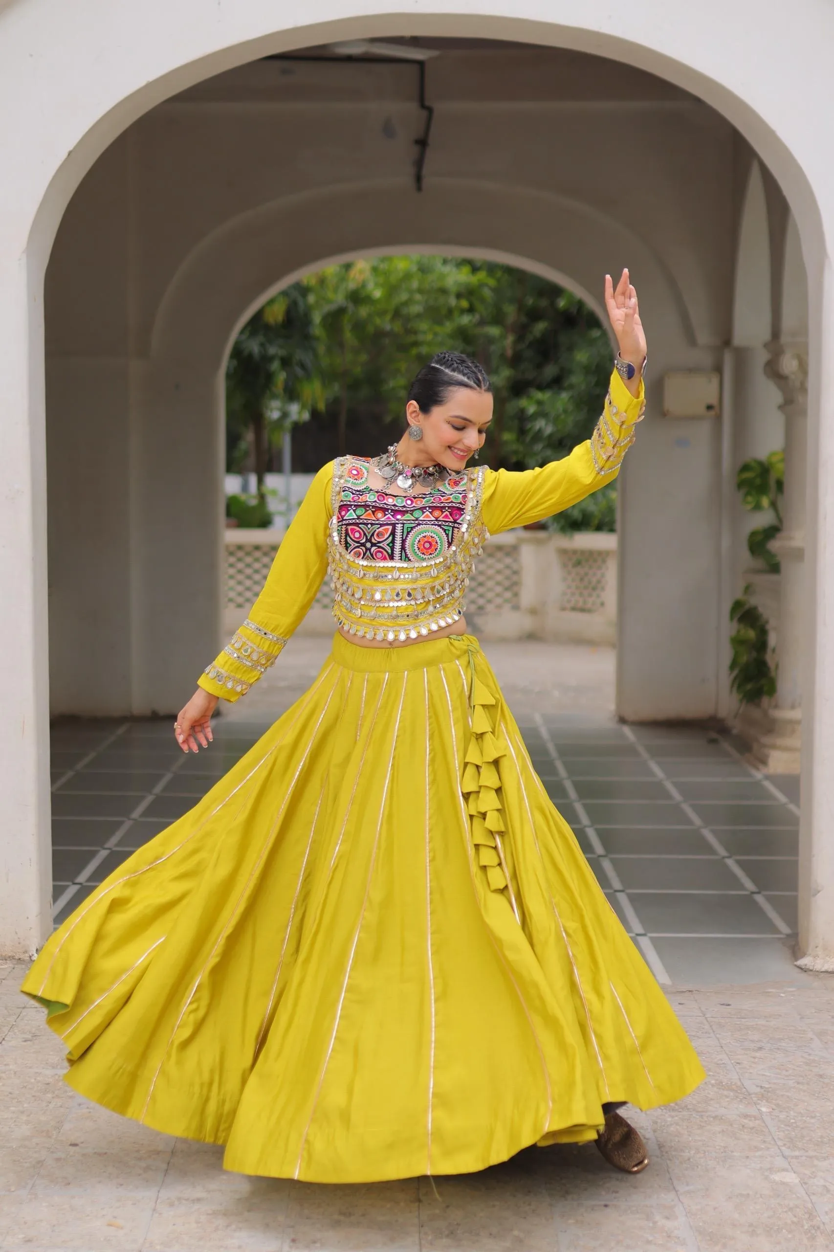LW 7145 Maroon Roman Fabric Lehenga Choli 6