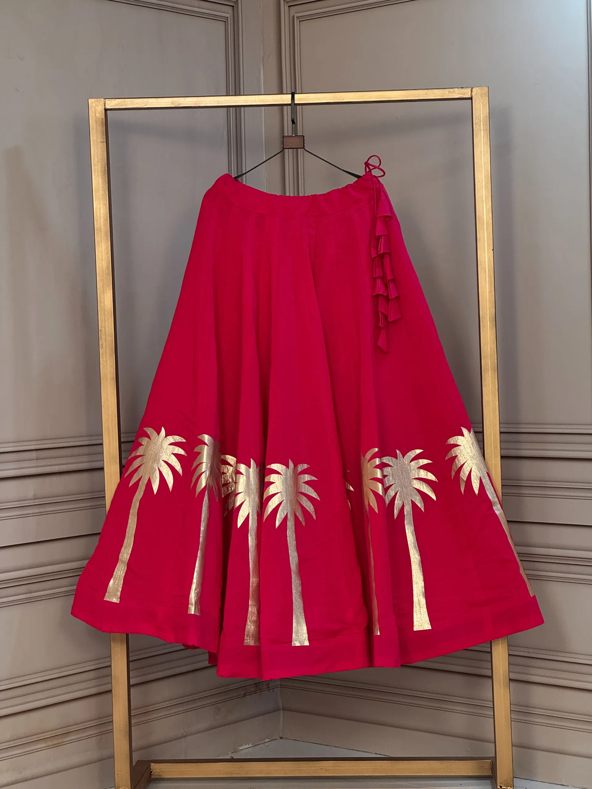 LW 7171 Maroon Roman Lehenga Choli 7