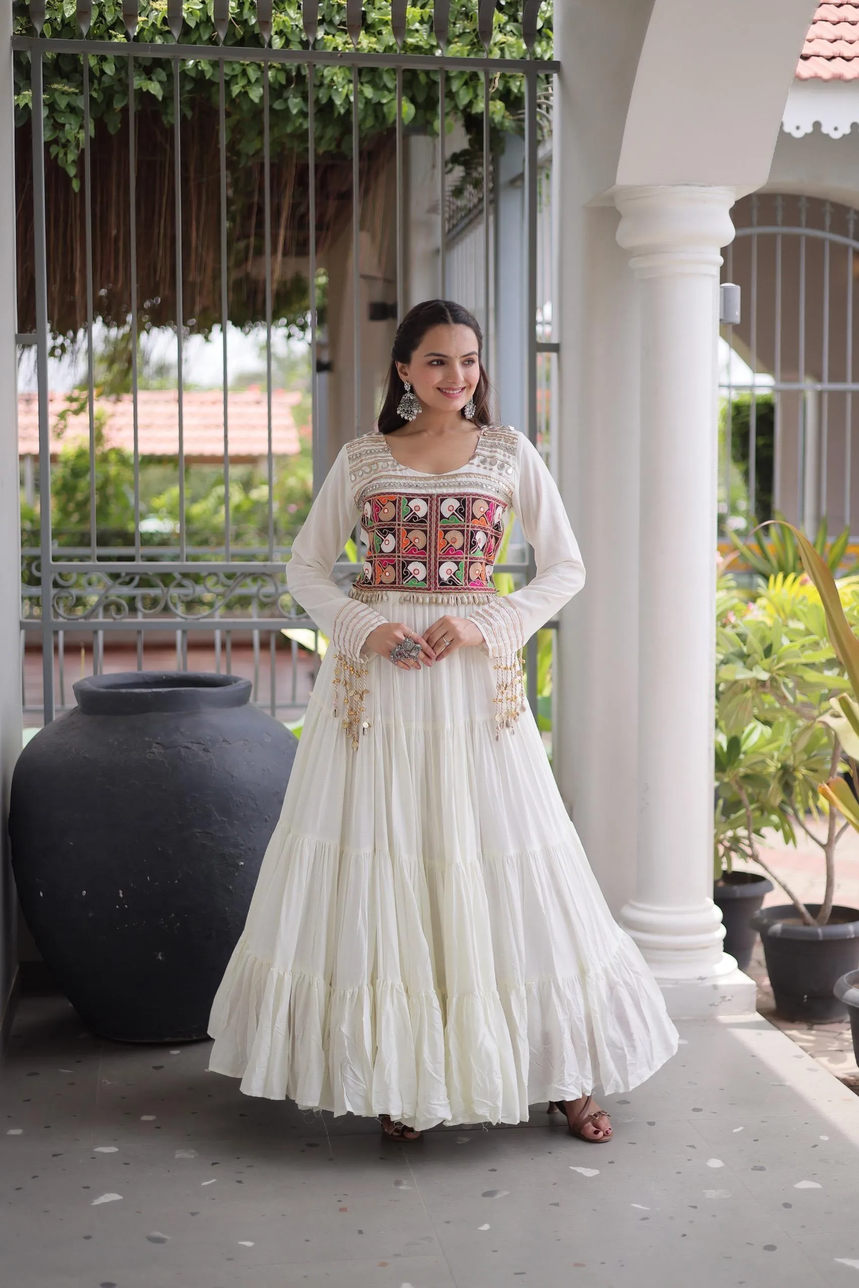 LW 9344 Maroon 14 Kg Reyon Gown Design 2895 5