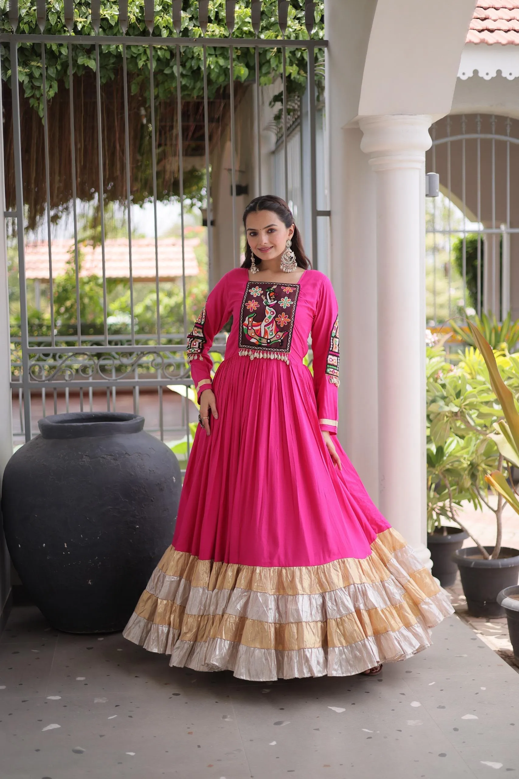LW 9345 Pink 14 Kg Reyon Gown 3