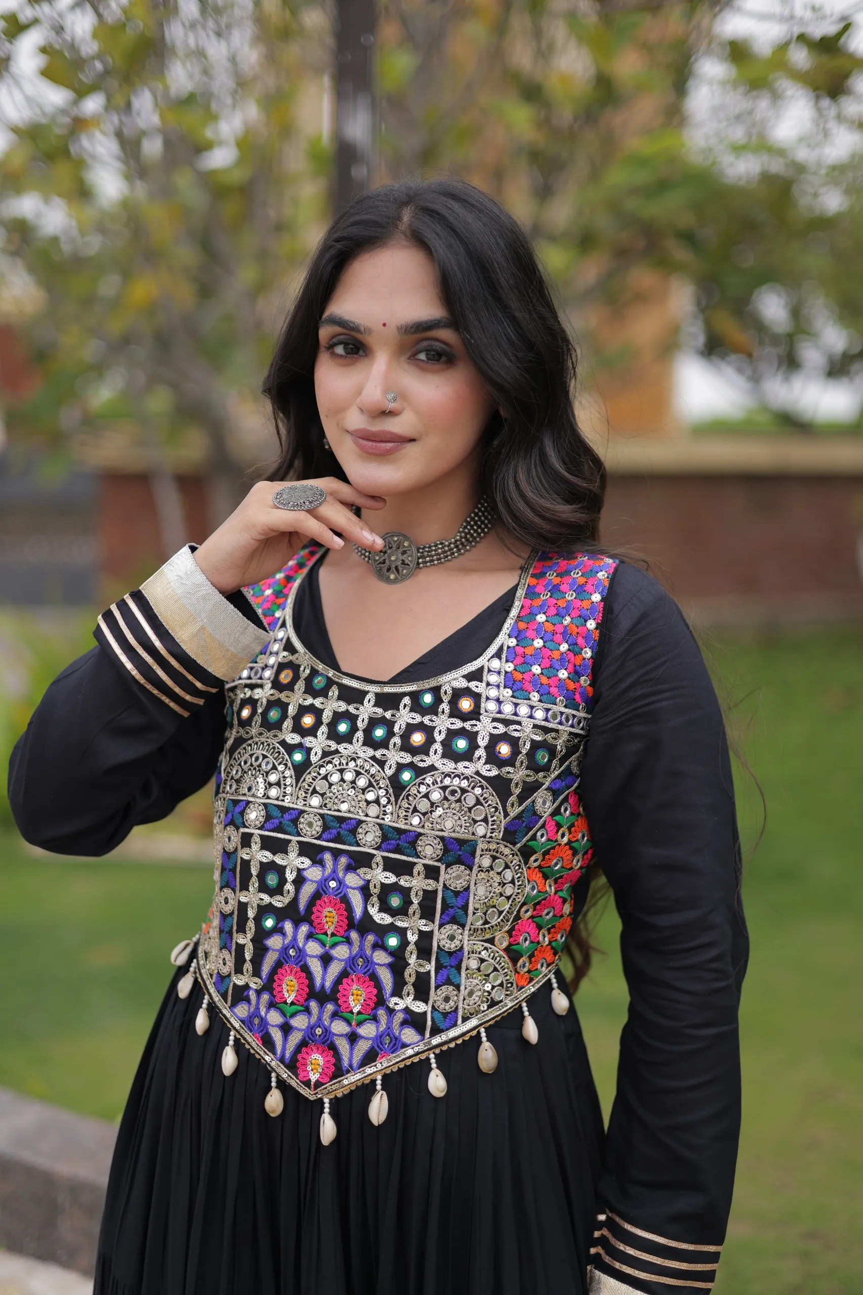 LW 9351 Black Reyon Blouse 1