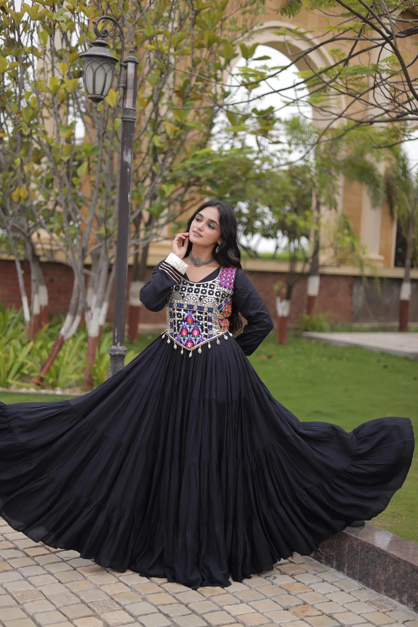LW 9351 Black Reyon Blouse Design 2851 3