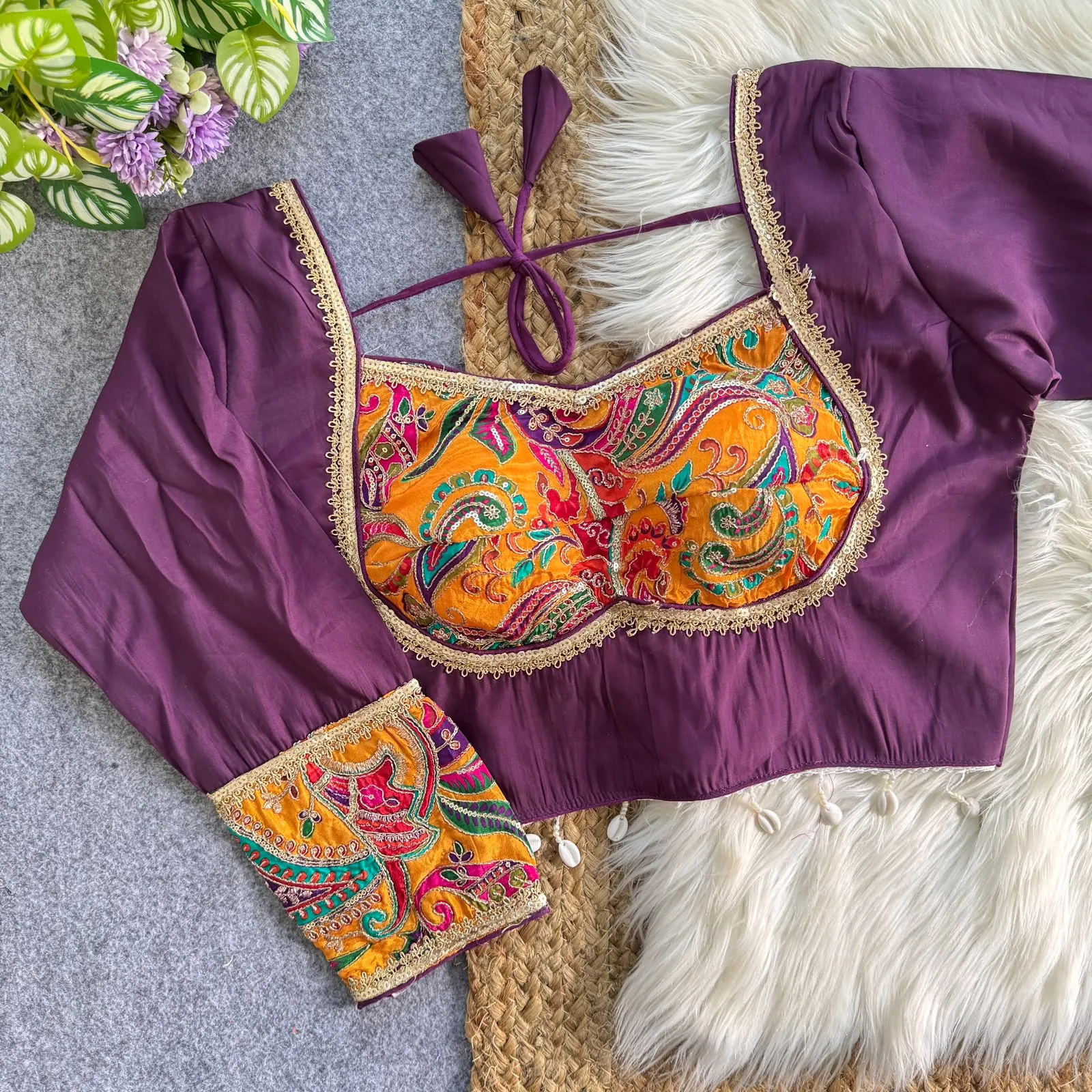 Mumtaz Pure Crape Silk Blouse Design 2863 4
