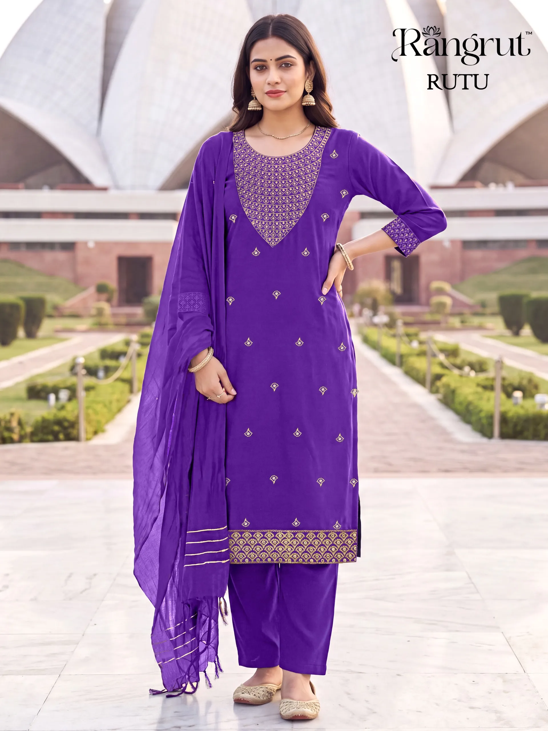 Rutu Malai Crape Readymade Dress 11