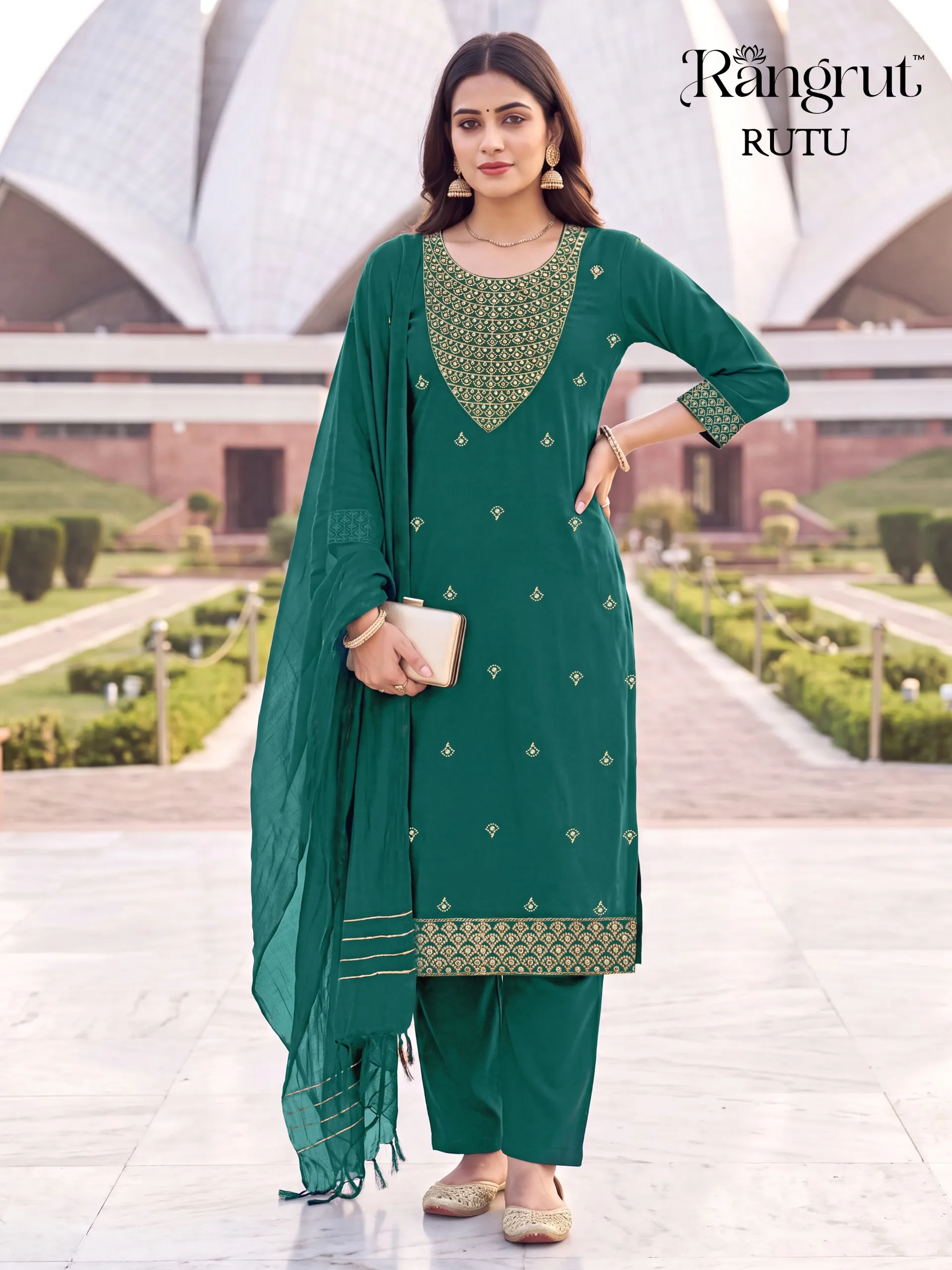 Rutu Malai Crape Readymade Dress 4