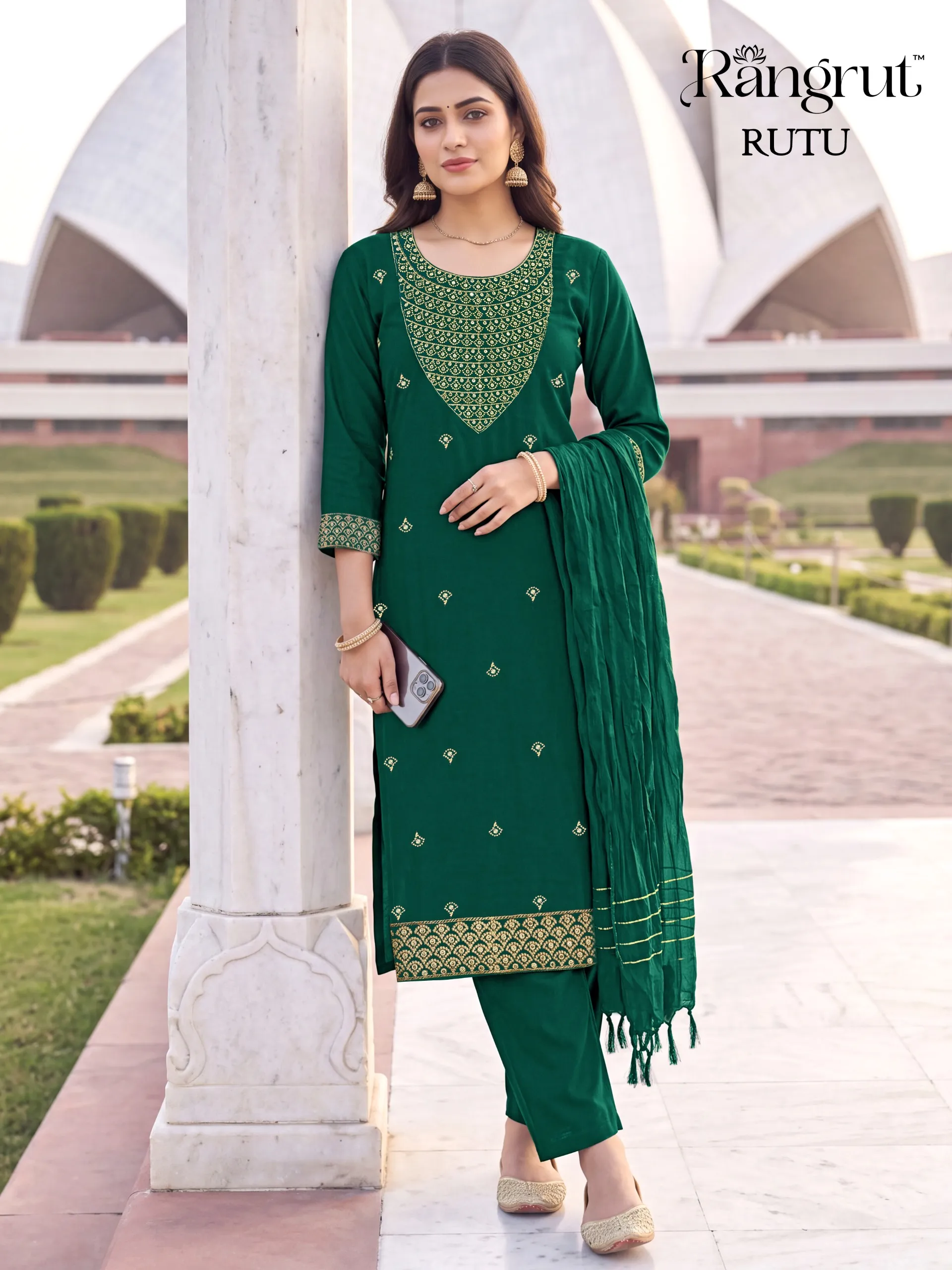 Rutu Malai Crape Readymade Dress 5
