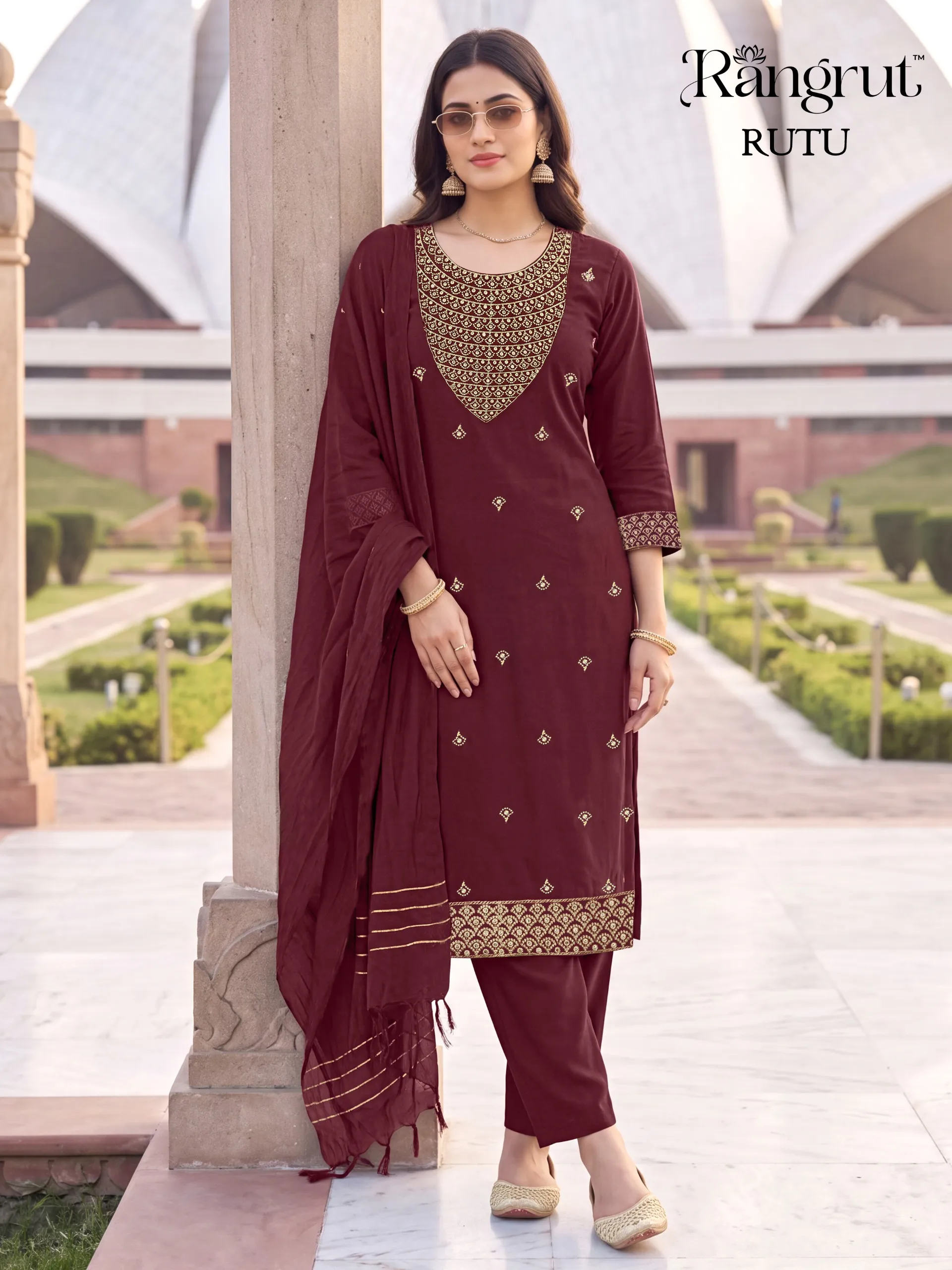 Rutu Malai Crape Readymade Dress 7