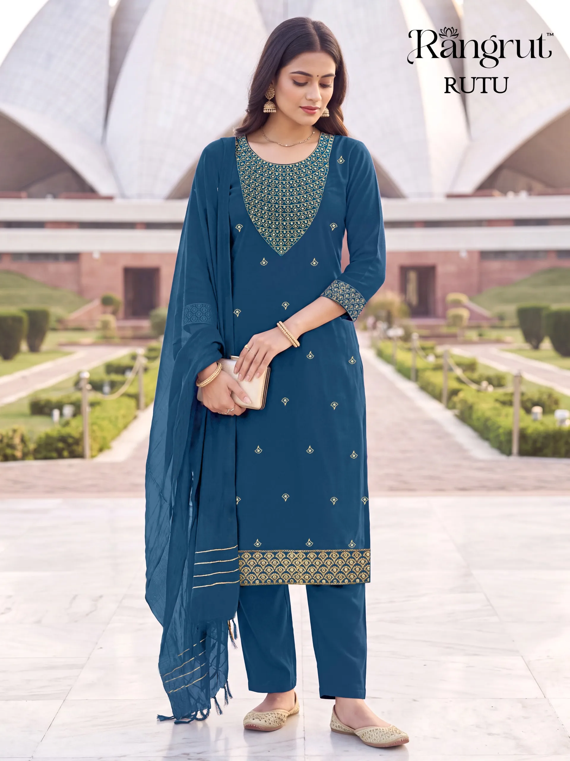 Rutu Malai Crape Readymade Dress 9