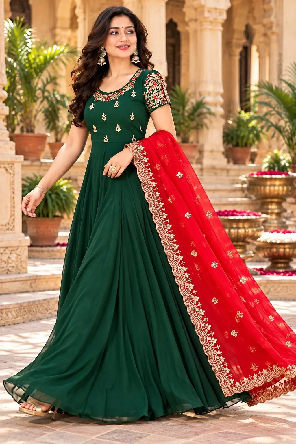 Saanvika Anarkali Xl 42 Soft Georgette Kurtis 1