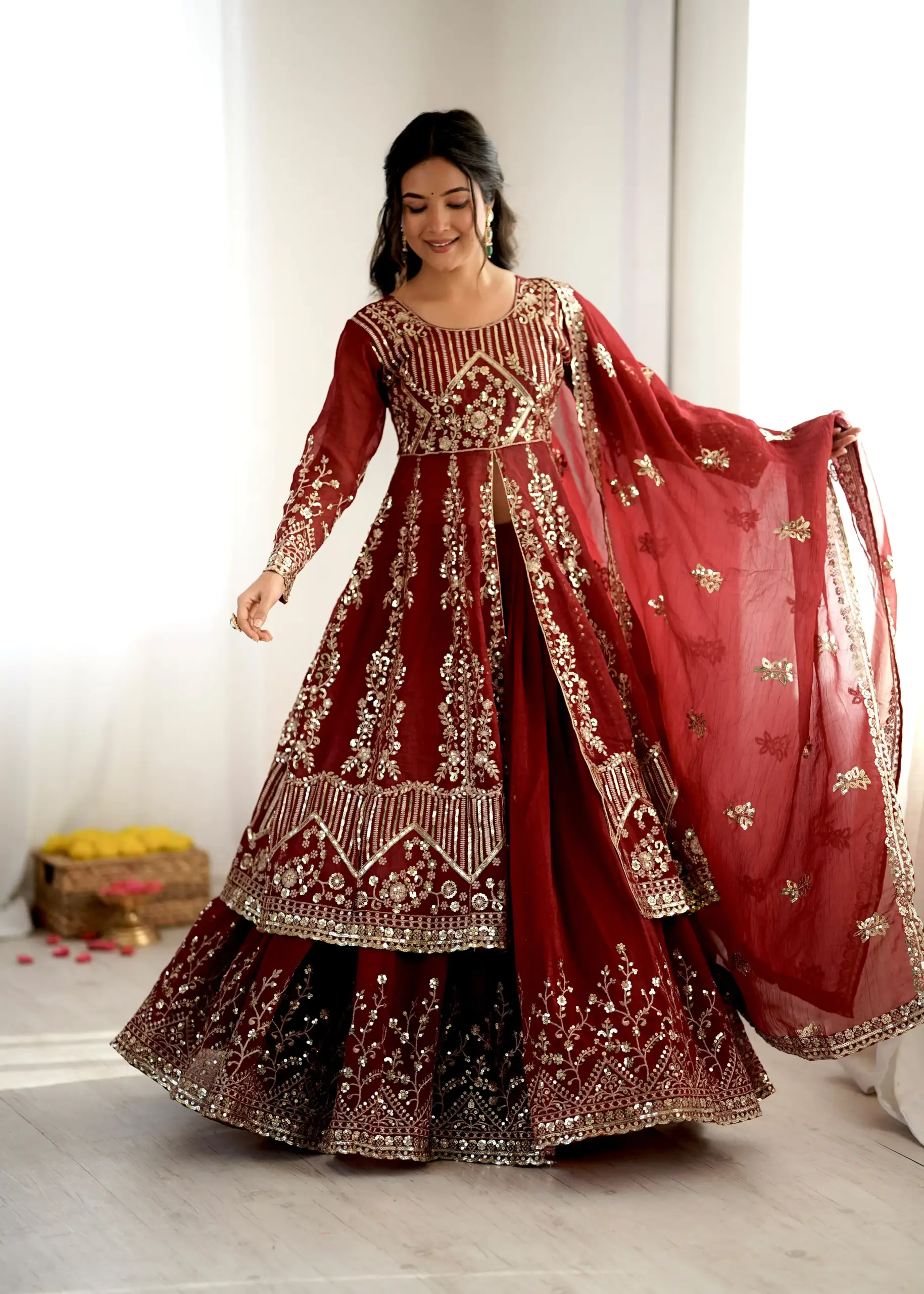 SR 1681 Crunchy Silk Lehenga Choli 1