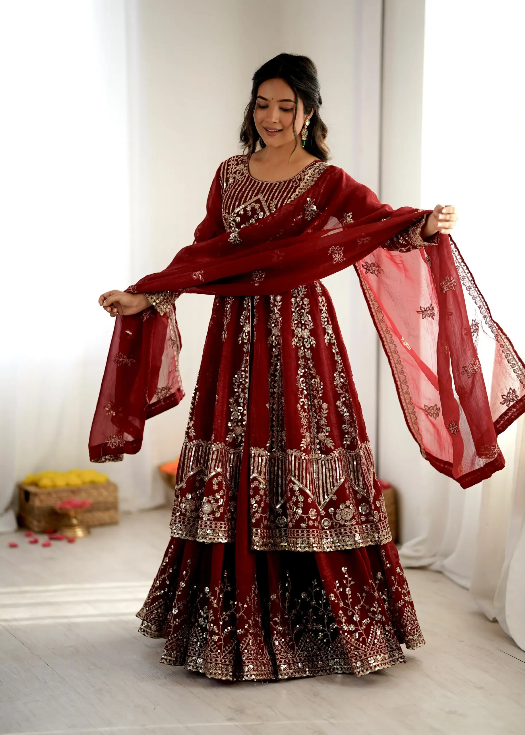 SR 1681 Crunchy Silk Lehenga Choli 2