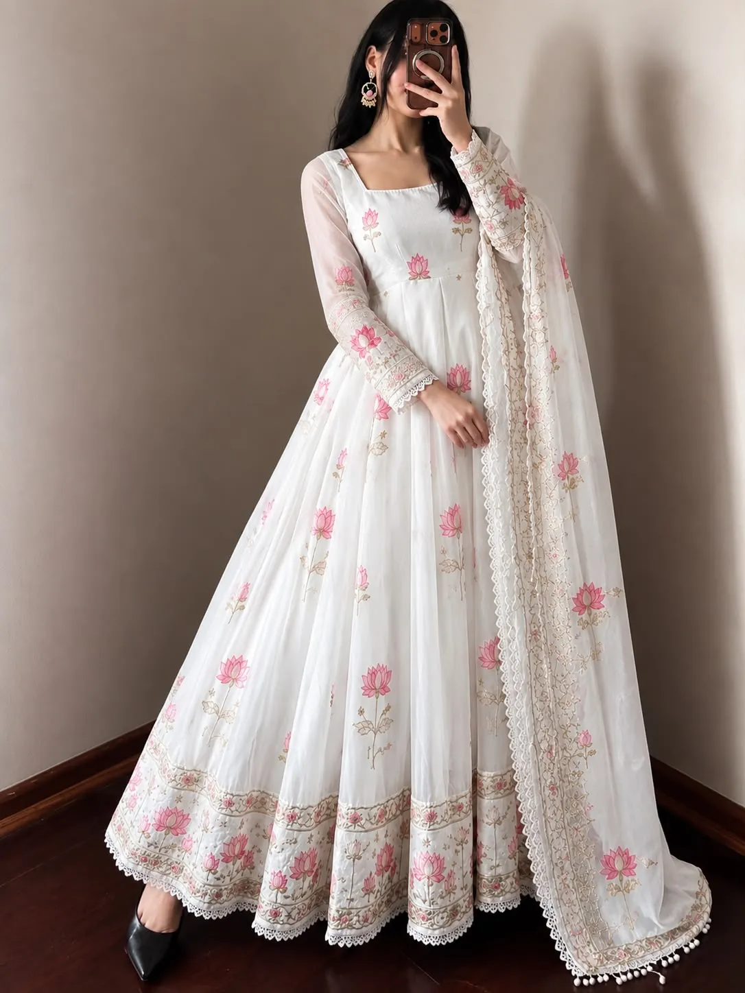 SR 1723 Fendy Silk Readymade Dress 2