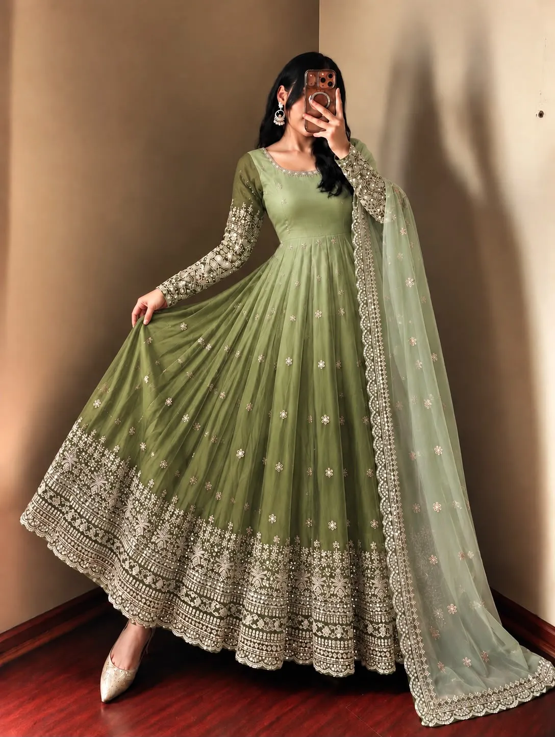 SR 1725 Georgette Readymade Dress 3
